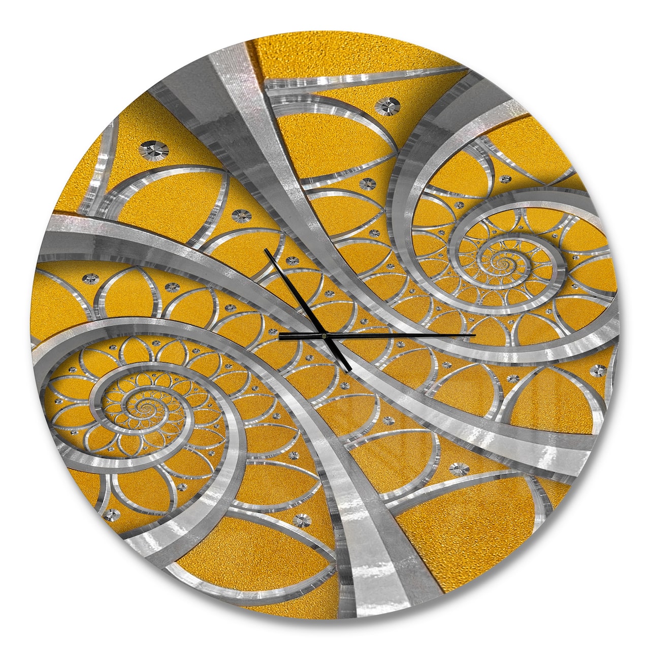 Designart 'Time Spiral In Antique Style Modern Wall Clock